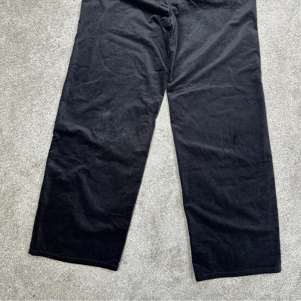NEW J. Jill Velveteen High Rise Full Straight Leg Pants in Black Size 16 - Picture 8 of 16